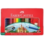 Värvipliiatsid ÖKO Faber-Castell 48-värvi metallkarbis