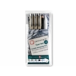 Zentangle komplekt 10-osa 3tk Pigma Micron 01,03,05, pliiats, hajutuspulk, paberid