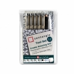 Zentangle komplekt 12-osa Pigma Micronid, pliiats ja hajutuspliiats