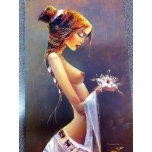 Naine valge lillega 39+19cm