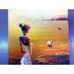 Naine Kuldse mere ääres,kreeka vaas vees