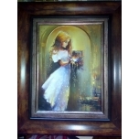 Väike tüdruk valges kleidis 