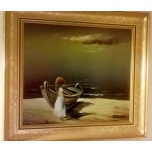  Ristna Tüdruk mere ääres 51*48