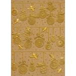 Disainkartong Ursus Kraft A4 250g Christmas 01F kuld