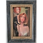 Jüri Ristna õlimaal Suitsetajad 19x27  2001.a