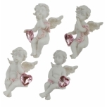 INGEL servale istuma roosa kristall südamega 7cm  1tk