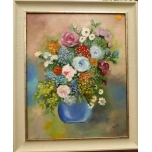 Õlimaal Lilled vaasis 40x50 Olga Repo