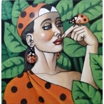 Triinu Oranž.20*20 Jaan Männik akrüülmaal lõuendil