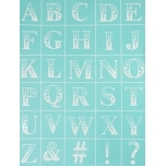 Siiditrüki šabloon Pentart ABC 215x275mm 