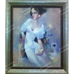 Naine Valges kleidis.