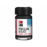 Portselani-ja klaasivärv Marabu Black Glossy 073 15ml 