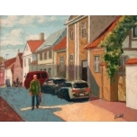 Õlimaal Pärnu vanalinn 60*47cm Urmas Uustal