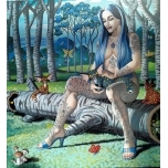 Meie Sinine metsas.Jaan Männik.Akrüül lõuendil 70*70cm