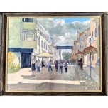 Õlimaal Pärnu Vanalinn Rüütli tn 52,5*42,5cm Urmas Uustal