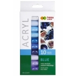 Akrüülvärvide komplekt 10tk 12ml Sinised toonid Happy Color