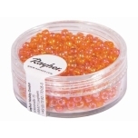 Pärlid 2,6mm 34 Oranž pärlmutter läbipaistev 17gr
