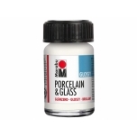 Portselani-ja klaasivärv Marabu White Glossy 070 15ml