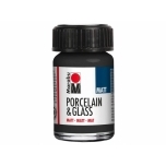 Portselani-ja klaasivärv Marabu Matt Black 070 15ml 