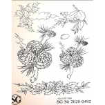 Portselani kleeppilt Käbi joonis 23*33 cm