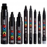 Markerid POSCA Mustad 8tk erinevad