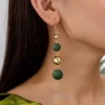 Kõrvarõngad rippuvad roheline-kuld muna