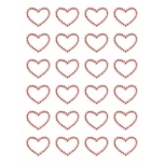 Kristallkleebised  Õhukesed Südamed punased 24tk