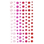Kristallkleebis Punane ja roosa 3-6mm, 104tk 