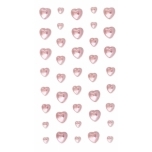 Poolpärli kleebised Roosa Süda 40tk 