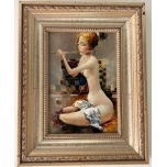 Naine flöödiga Jüri Ristna 28x18cm 2010