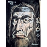 Hate u all 42*30 Akrüülmaal akrüülpaberil Jaan Männik