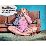 Ära töina ,prints ei saanud tulla.27*35cm.Akrüülmaal lõuendil