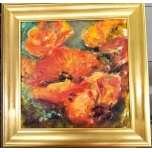 Õlimaal Moonid väike kuldne raam 2009a 36*40cm