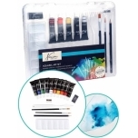 Akvarellikomplekt Nassau 18 osa plastkohver
