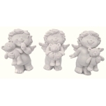 Inglilapsed valged rõõmsad kaisukaruga 6,5cm  1tk