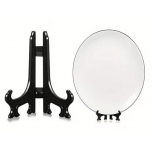 Taldrikuhoidja – must plastik, 10 cm