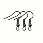 Hõbemustad tooniga kõrvarõnga konksud 4tk