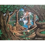 Lind.Akrüülmaal lõuend raamil 35*28cm