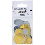 Touch kahepoolsed peeglikesed 90tk 3 suurust (Hõbe ja Kuld)