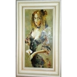 Naine Lillega.Jüri Ristna.24,5*41,5